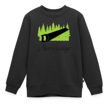 "Nervensäge: Charmante Unruhe" - Kinder Premium Organic Sweatshirt - Schwarz - Vorne - AI Model Kid Female (0cm)