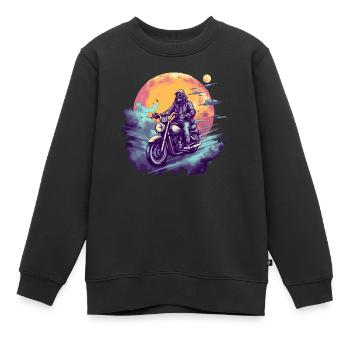 Rocker Biker Chopper - Kinder Premium Organic Sweatshirt - Schwarz - Vorne - AI Model Kid Female (0cm)