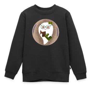 Geist Bibliothek - Kinder Premium Organic Sweatshirt - Schwarz - Vorne - AI Model Kid Female (0cm)