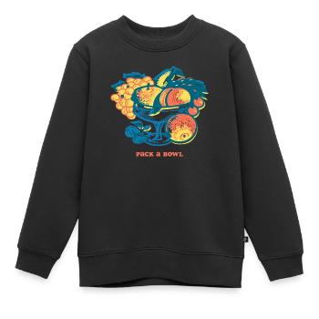 Pack A Bowl T-Shirt - Kids Premium Organic Sweatshirt - black - Front - AI Model Kid Female (0cm)