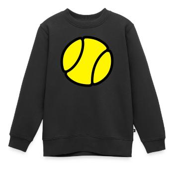 Tennisball - Kinder Premium Organic Sweatshirt - Schwarz - Vorne - AI Model Kid Female (0cm)