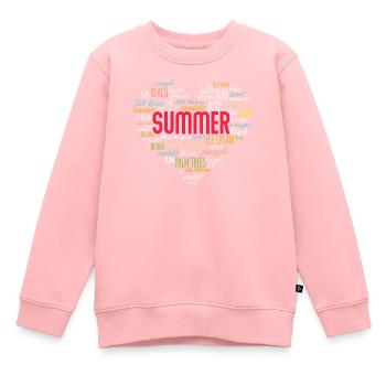 summer - Kinder Premium Organic Sweatshirt - Rosa - Vorne - AI Model Kid Female (0cm)