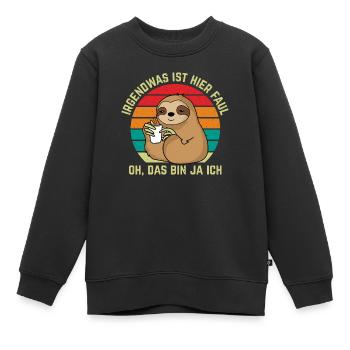Faules Ich - Kinder Premium Organic Sweatshirt - Schwarz - Vorne - AI Model Kid Female (0cm)