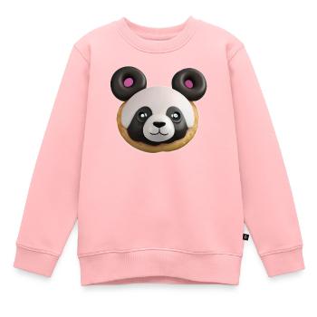 Panda Triple Donuts - Kinder Premium Organic Sweatshirt - Rosa - Vorne - AI Model Kid Female (0cm)