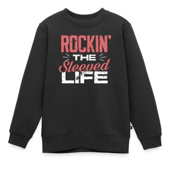 Rockin' the sleeve life sleeve gastrectomy - Kids Premium Organic Sweatshirt - black - Front - AI Model Kid Female (0cm)