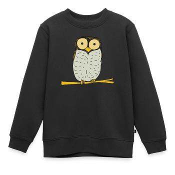waldkauz naturschutz - Kinder Premium Organic Sweatshirt - Schwarz - Vorne - AI Model Kid Female (0cm)