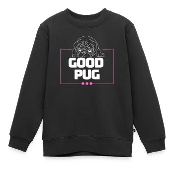 Guter Mops - Der Niedliche Begleiter - Kinder Premium Organic Sweatshirt - Schwarz - Vorne - AI Model Kid Female (0cm)