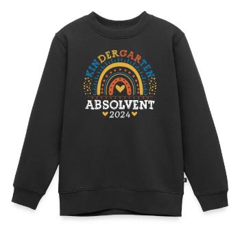 Kindergarten Absolvent 2024 Regenbogen Einschulung - Kinder Premium Organic Sweatshirt - Schwarz - Vorne - AI Model Kid Female (0cm)