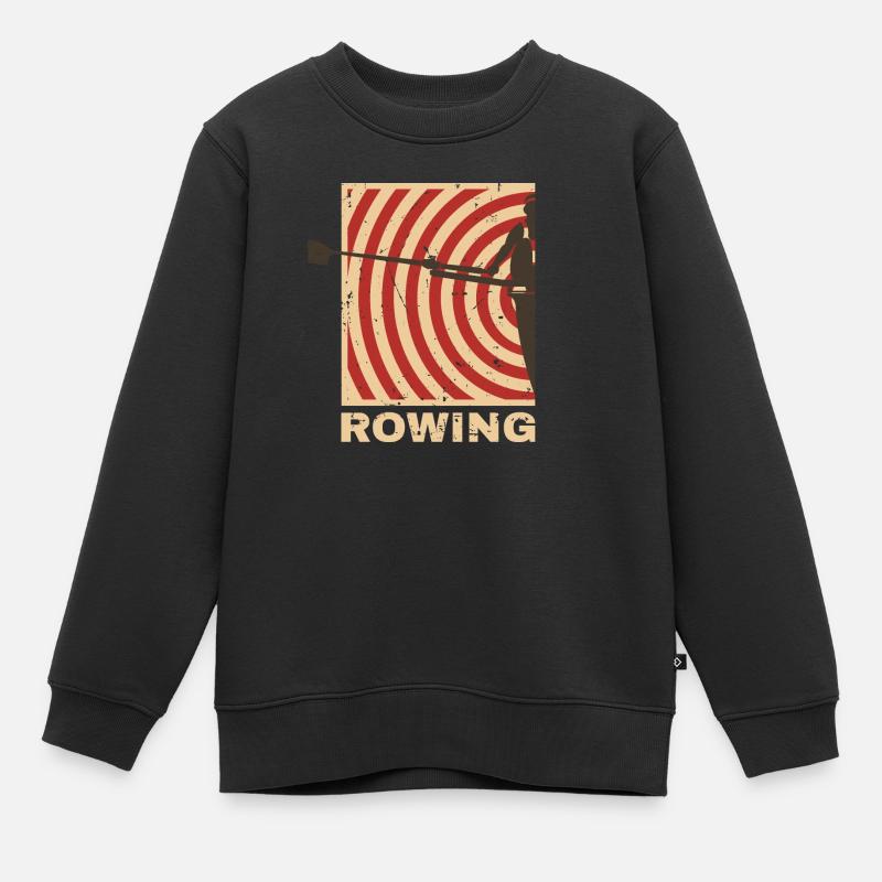 Rowing - Kinder Premium Organic Sweatshirt - Schwarz