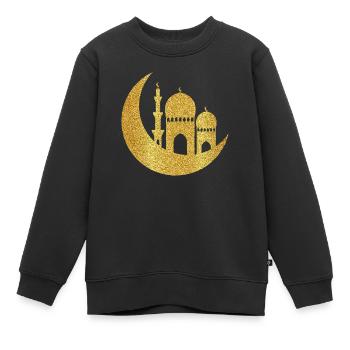 Ramadan Mubarak muslim islam Fasten moslem Allah - Kinder Premium Organic Sweatshirt - Schwarz - Vorne - AI Model Kid Female (0cm)