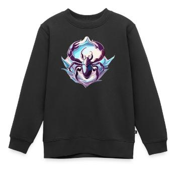 Chrom Skorpion - Kinder Premium Organic Sweatshirt - Schwarz - Vorne - AI Model Kid Female (0cm)