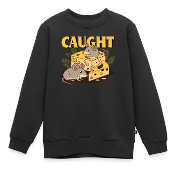 MOUSE - Kids Premium Organic Sweatshirt - black - Front - AI Model Kid Female (0cm)