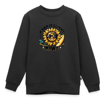 Gardez-le ensoleillé - Sweat Premium enfant bio - noir - Devant - AI Model Kid Female (0cm)