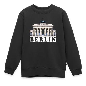 Berlin, une ville avec une histoire et un avenir - Sweat Premium enfant bio - noir - Devant - AI Model Kid Female (0cm)