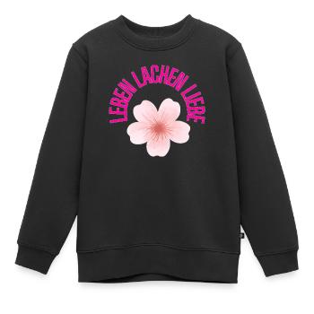 Vie, Rire, Amour - Sweat Premium enfant bio - noir - Devant - AI Model Kid Female (0cm)