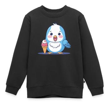 Charmant Welli - Sweat Premium enfant bio - noir - Devant - AI Model Kid Female (0cm)