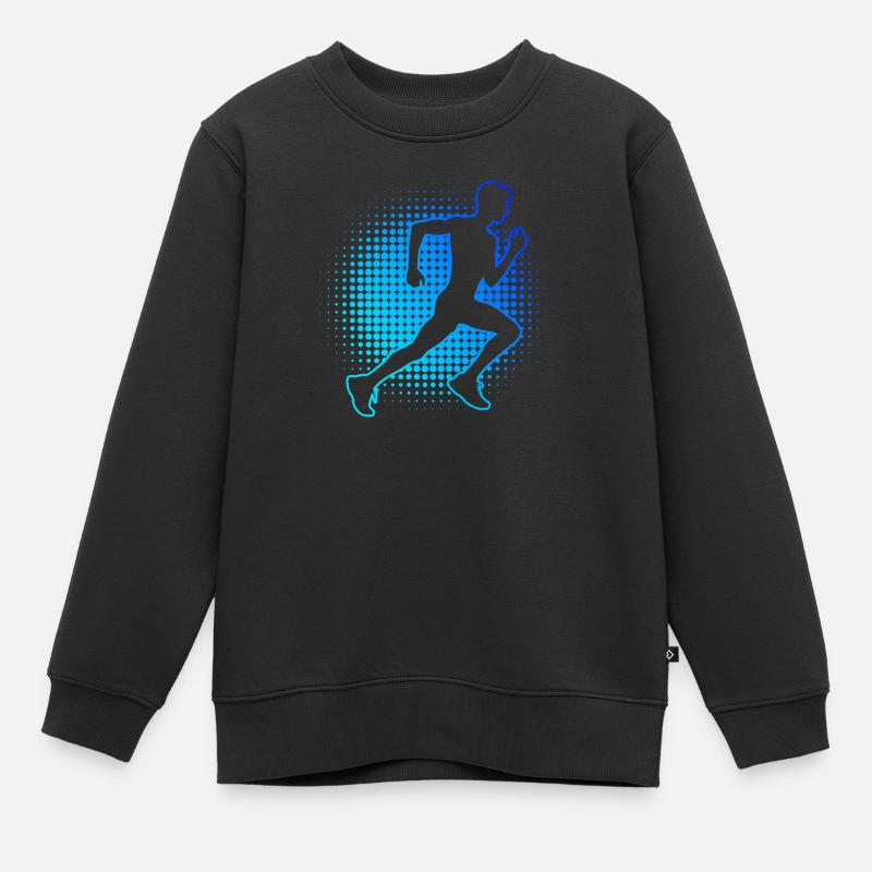 Course à pied Course à pied Jogging Course à pied Running de fond - Sweat Premium enfant bio - noir