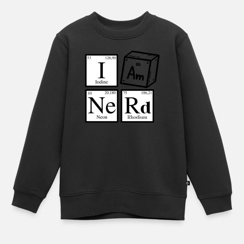 Ich bin ein Nerd - Kinder Premium Organic Sweatshirt - Schwarz