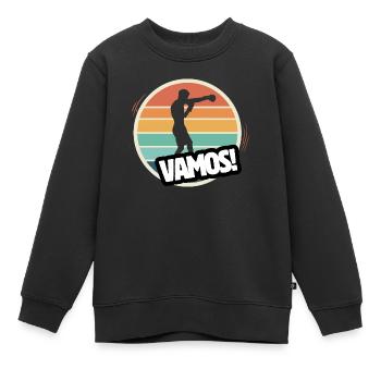 Vamos Retro-Boxen - Kinder Premium Organic Sweatshirt - Schwarz - Vorne - AI Model Kid Female (0cm)