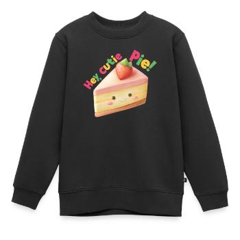 Hé, Cutie Pie ! - Sweat Premium enfant bio - noir - Devant - AI Model Kid Female (0cm)