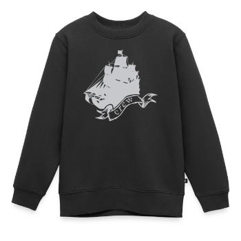 Équipage d’un bateau pirate - Sweat Premium enfant bio - noir - Devant - AI Model Kid Female (0cm)