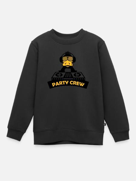 Duck Party Crew 2 - Sweat Premium enfant bio - noir