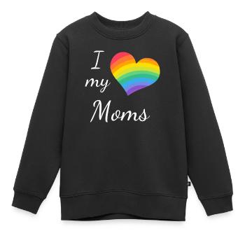 I love my moms - Kinder Premium Organic Sweatshirt - Schwarz - Vorne - AI Model Kid Female (0cm)