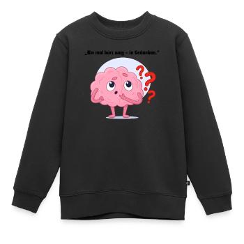 einmal kurz weg - Kinder Premium Organic Sweatshirt - Schwarz - Vorne - AI Model Kid Female (0cm)