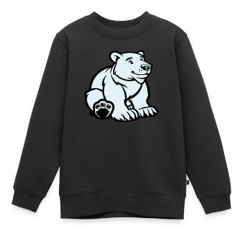 Ours polaire - Sweat Premium enfant bio - noir - Devant - AI Model Kid Female (0cm)