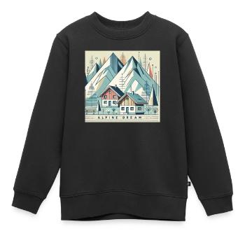 Alpiner Traum - Kinder Premium Organic Sweatshirt - Schwarz - Vorne - AI Model Kid Female (0cm)