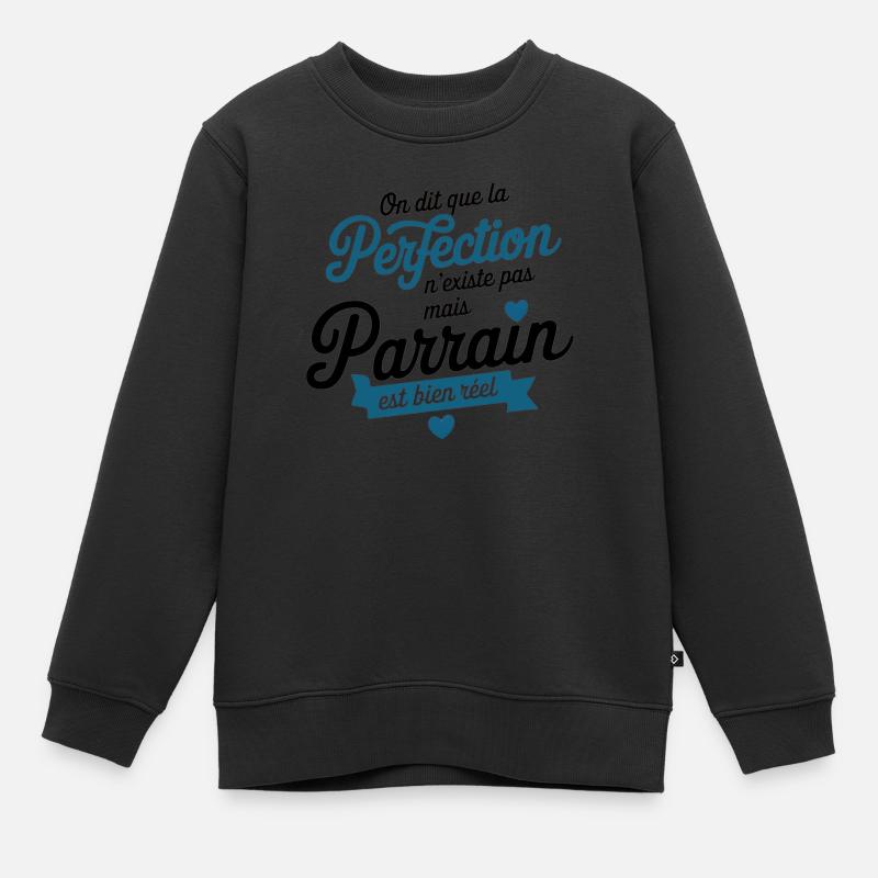 Der Pate ist echte Perfektion - Kinder Premium Organic Sweatshirt - Schwarz