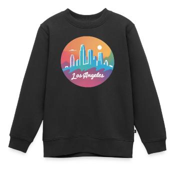Los Angeles Kalifornien USA - Kinder Premium Organic Sweatshirt - Schwarz - Vorne - AI Model Kid Female (0cm)