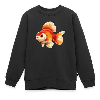Schleierschwanz Oranda Goldfisch - Kinder Premium Organic Sweatshirt - Schwarz - Vorne - AI Model Kid Female (0cm)