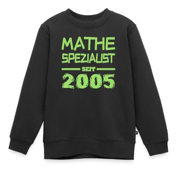 Mathe 2005 - Kinder Premium Organic Sweatshirt - Schwarz - Vorne - AI Model Kid Female (0cm)