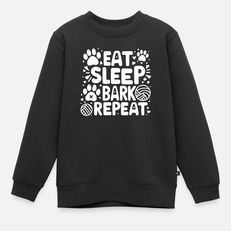 Manger Dormir Écorce Répéter - Sweat Premium enfant bio - noir