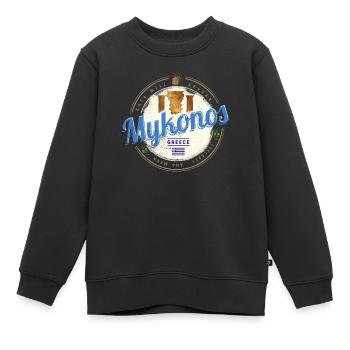 Mykonos Cyclades Islands Greece Souvenir - Kids Premium Organic Sweatshirt - black - Front - AI Model Kid Female (0cm)
