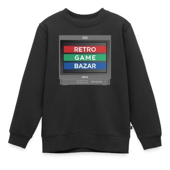 PVM Lover - RetroGameBazar - Sweat Premium enfant bio - noir - Devant - AI Model Kid Female (0cm)