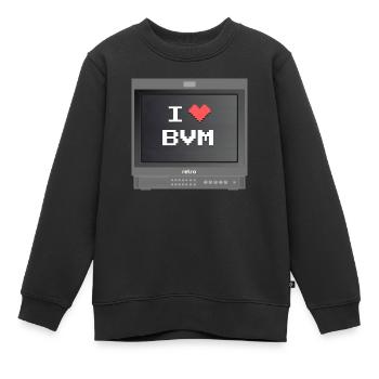 PVM Lover - J'aime mon BVM - Sweat Premium enfant bio - noir - Devant - AI Model Kid Female (0cm)