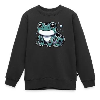 Chemin - Sweat Premium enfant bio - noir - Devant - AI Model Kid Female (0cm)