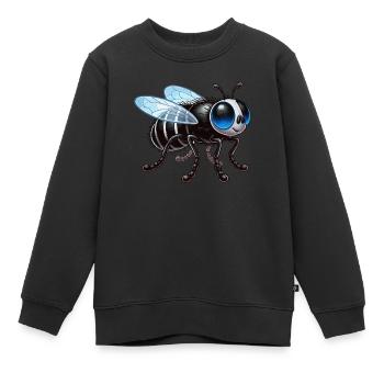 Stubenfliege - Kinder Premium Organic Sweatshirt - Schwarz - Vorne - AI Model Kid Female (0cm)