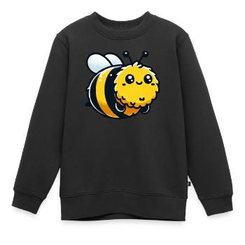 Bourdon - Sweat Premium enfant bio - noir - Devant - AI Model Kid Female (0cm)