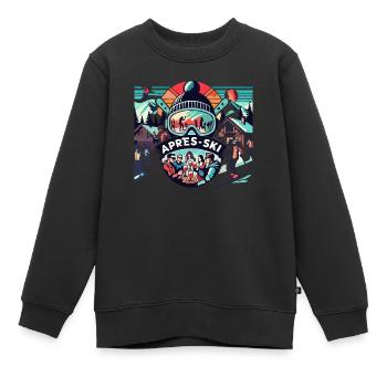 Apres ski - Kinder Premium Organic Sweatshirt - Schwarz - Vorne - AI Model Kid Female (0cm)