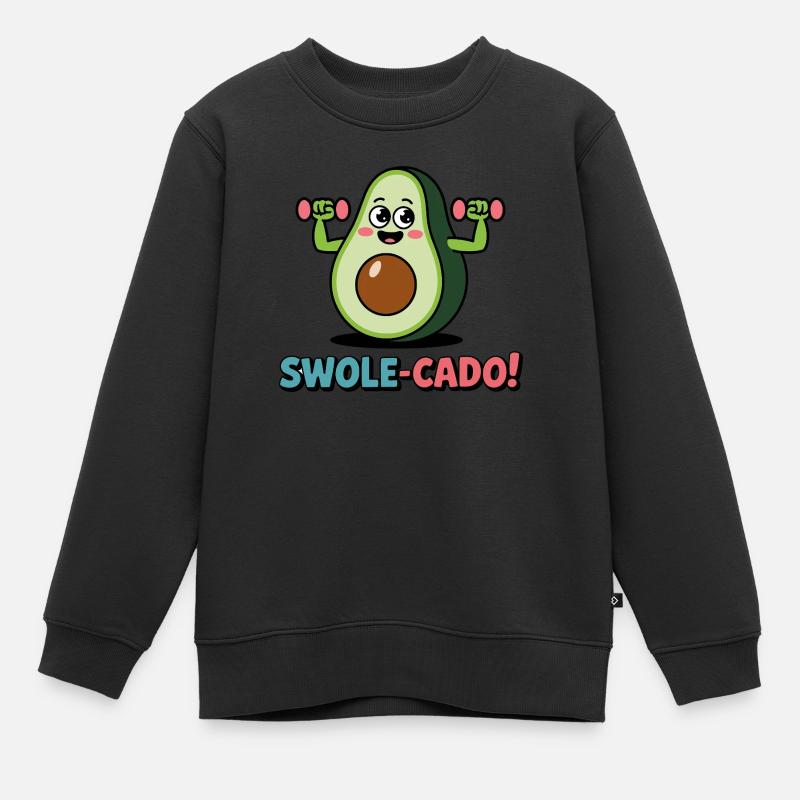 Swole-Cado ! - Sweat Premium enfant bio - noir