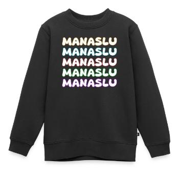 Ascension du Manaslu - Sweat Premium enfant bio - noir - Devant - AI Model Kid Female (0cm)