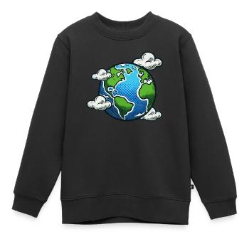 terre - Sweat Premium enfant bio - noir - Devant - AI Model Kid Female (0cm)