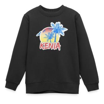 Kenia - Kinder Premium Organic Sweatshirt - Schwarz - Vorne - AI Model Kid Female (0cm)