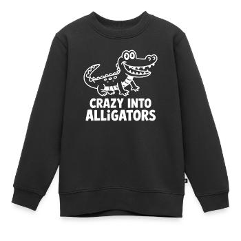 Niedliche Alligator-Alligatoren - Kinder Premium Organic Sweatshirt - Schwarz - Vorne - AI Model Kid Female (0cm)