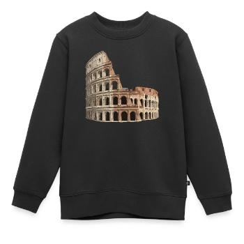 Kolosseum - Kinder Premium Organic Sweatshirt - Schwarz - Vorne - AI Model Kid Female (0cm)