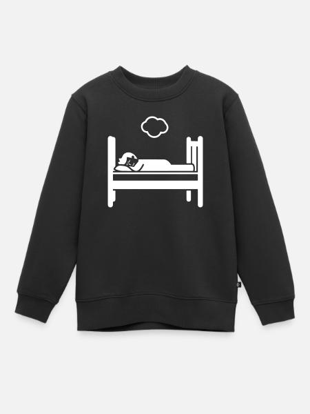 Schlafen Bett - Kinder Premium Organic Sweatshirt - Schwarz