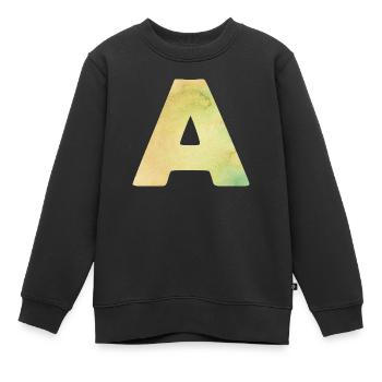 Der Buchstabe A - Kinder Premium Organic Sweatshirt - Schwarz - Vorne - AI Model Kid Female (0cm)